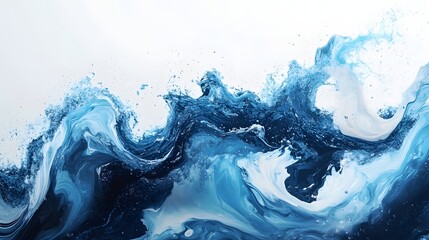 Powerful Crashing Blue Ocean Wave Splashing with Dynamic Motion and Energy Showcasing the Rhythm and Chaos of the Aquatic Force