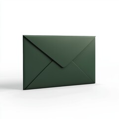 dark green envelope isolated on white