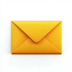 yellow envelope isolated on white