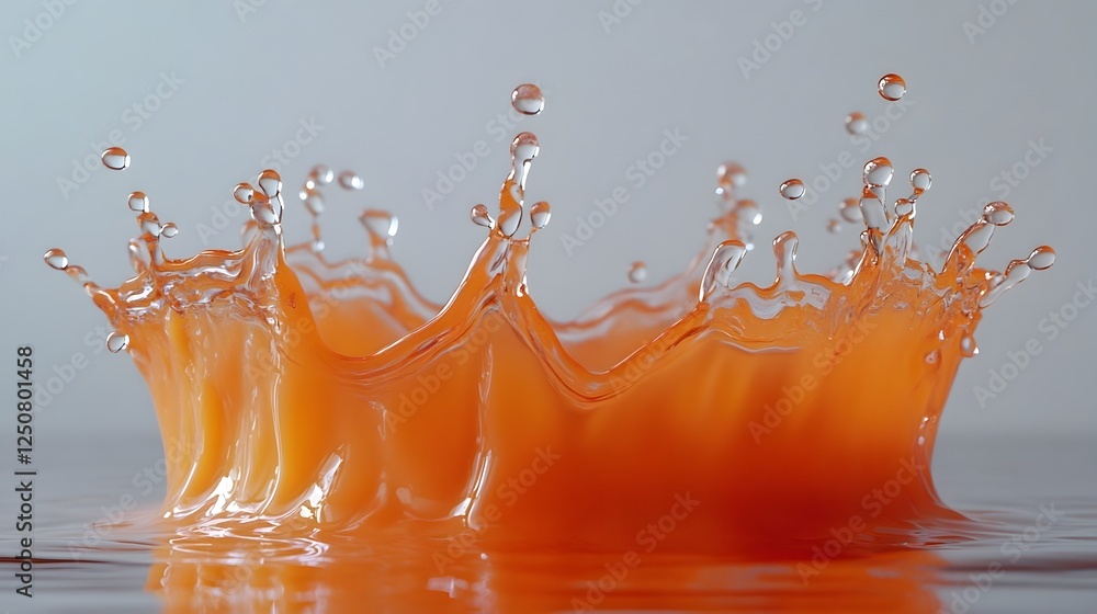 Leinwandbilder vibrant orange liquid splash with dramatic motion and dynamic energy showcasing a lively visual text