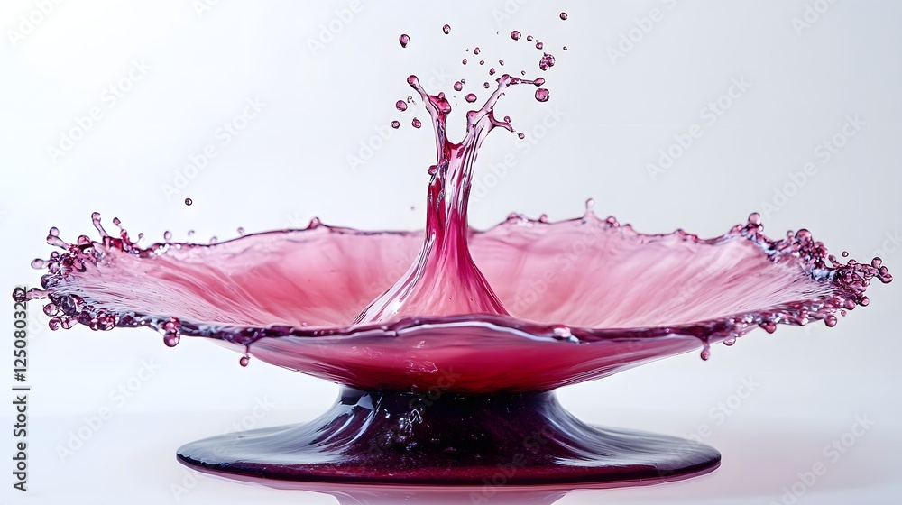 Aufkleber vibrant red powder explosion creating a dynamic and liquid motion splash showcasing the beauty and e