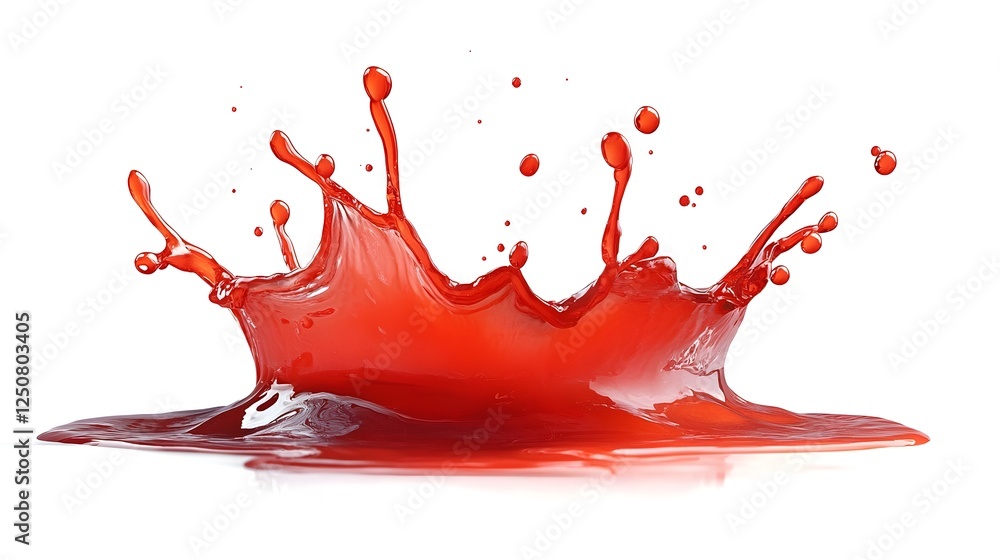 Leinwandbilder vibrant red splash of liquid paint or ink creating a dynamic energetic and abstract art background f