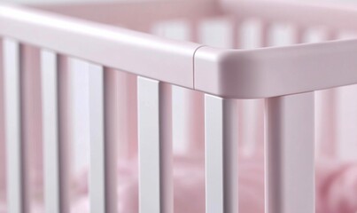 Modern White Baby Crib with Minimalist Design