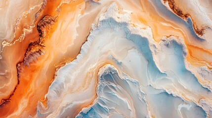 Fototapeta premium Colorful abstract art, vibrant swirls of orange and blue creating a dynamic visual flow, perfect for creative projects.