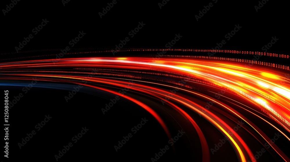 Poster dynamic streaks of light create a vibrant abstract background with motion