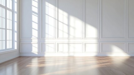 Fototapeta premium Bright and Modern Interior Room with Natural Light Streaming Through Windows : Generative AI