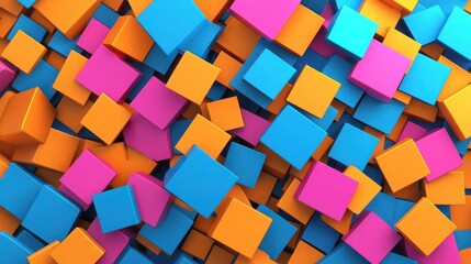 Obraz premium Abstract Colorful Cubes Background