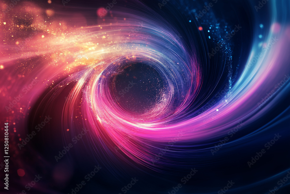 Poster innovative high-tech business background featuring futuristic technology elements and digital interf