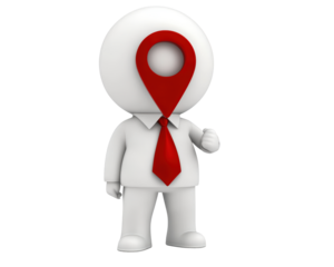 Isolated Red Marker Pin Man