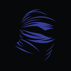 Ninja warrior icon. Simple black ninja head logo illustration, Ninja logo
