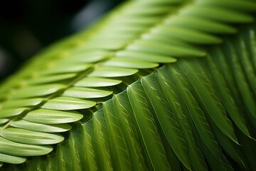 Close-up of Lush Green Fern Leaves Showcasing Intricate Patterns and Textures in a Vibrant Natural Setting with Soft Focus Background