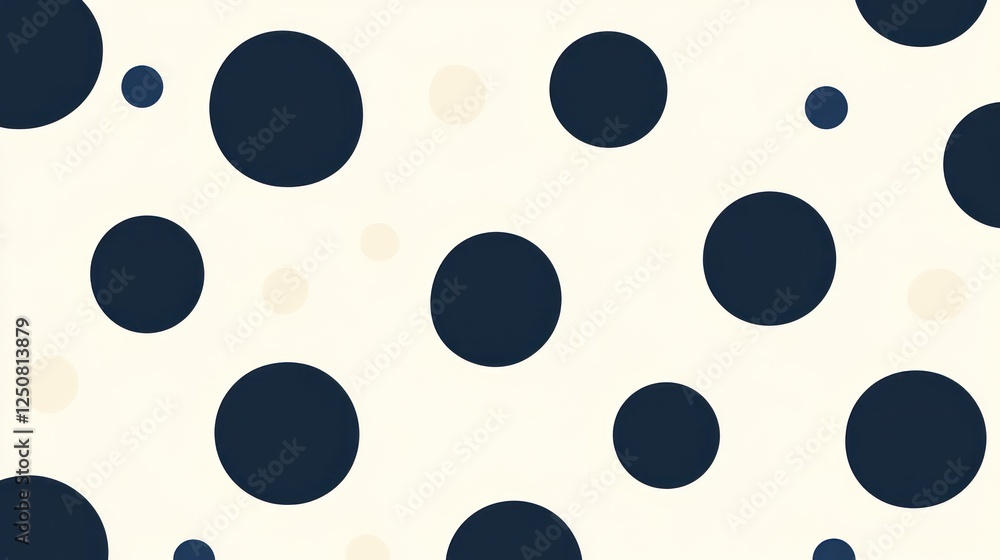 Poster abstract pattern of dark circles on a light background for design use