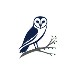 owl logo set. Owl logo vector silhouette, Barn Owl Silhouette Victor & Barn Owl logo icon vector concept

