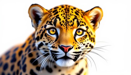 Obraz premium Majestic Ocelot Portrait: A Stunning Close-Up of a Wild Cat with Vibrant Fur and Intense Gaze