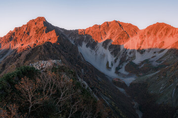 秋の山の風景