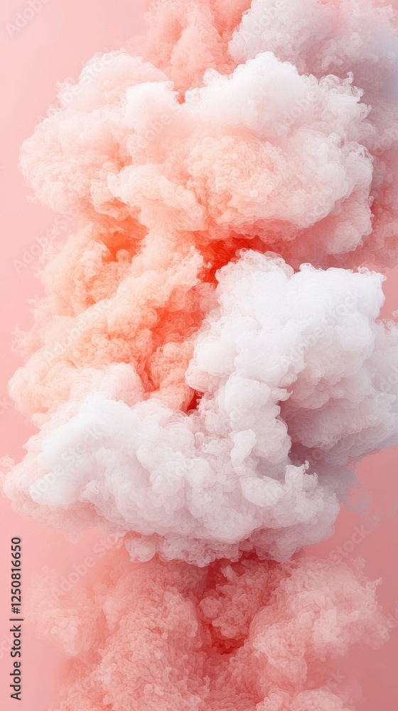 Poster dynamic smoke clouds abstract background visual art soft colors aerial view creative concept