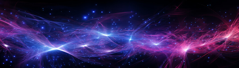 Naklejka premium A stunning cosmic scene featuring vibrant colors and swirling energies in the galaxy. This abstract representation captures the essence of universe's mysteries and beauty.