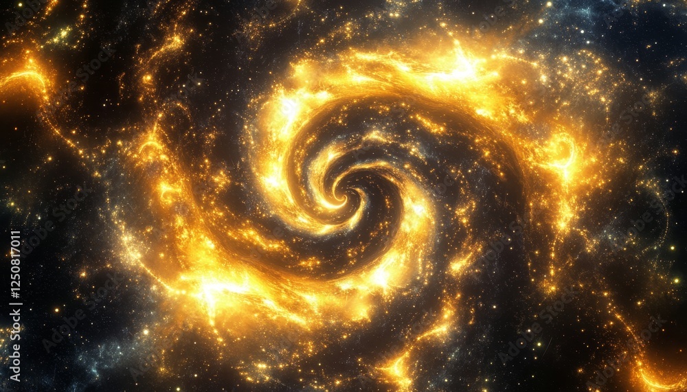 Aufkleber captivating spiral vortex with soft glowing edges against a dark background in surreal style