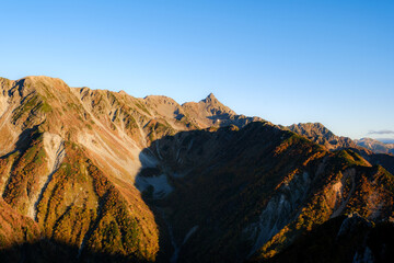 秋の山の風景