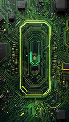 Fototapeta premium Abstraktion Die türkisen Träume des digitalen Geistes 9х16. Hintergrund für das Design 1.