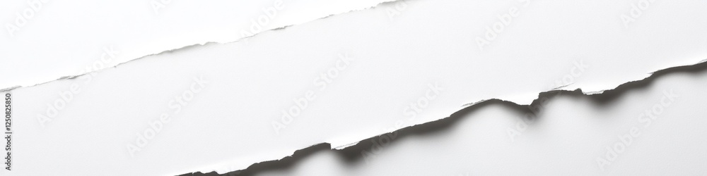 Poster a piece of white paper with torn edges, suitable for use in presentations, reports, or as a backgrou