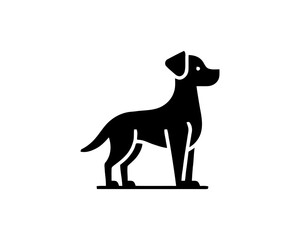 vector illustration of a black dog