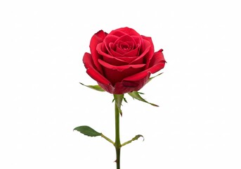 Red rose isolated on white