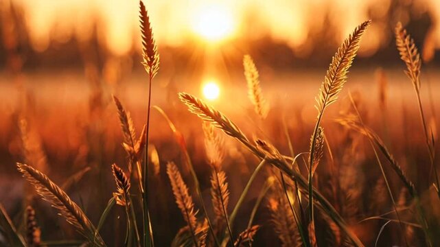 Peaceful nature morning scenery mist autumn background. Summer twilight countryside morning spring
