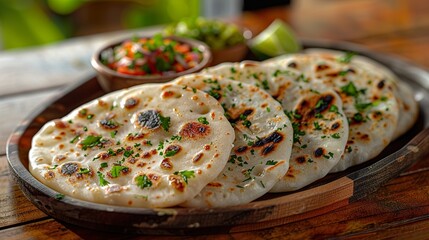A tray of fresh flatbreads (roti) for Eid-ul-Azha  HD 8K wallpaper Photographic Image