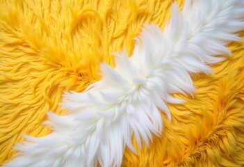 Luxurious Yellow and White Gradient Fur Carpet Texture: Gold Highlights, Warm and Inviting Background, Ideal for High-End Designs, Elegant Visuals, and Professional Presentations.

