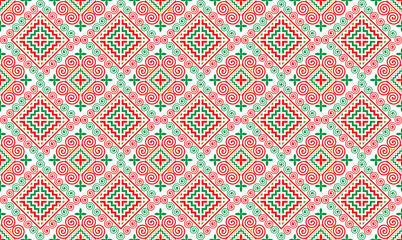 Hmong ethnic pattern, Hmong pattern is a design that combines modern and traditional patterns.