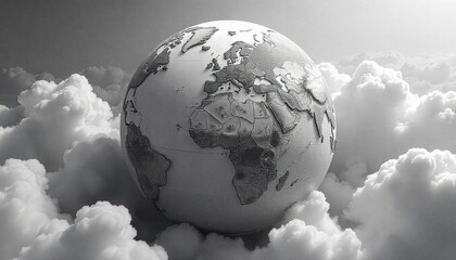 Global Perspective: A Monochromatic Earth Above the Clouds