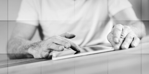 Tablet using, geometric pattern