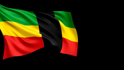 Fototapeta premium Rainbow flag on black background