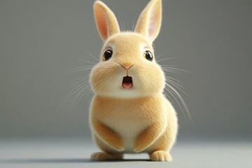 Obraz premium A close-up shot of a rabbit's open mouth, perfect for illustrating articles about wildlife or adding humor to your blog posts