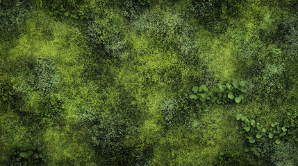 Aerial view of a lush green landscape, showcasing diverse textures and shades of greenery. Perfect for nature lovers, environmental awareness, and ecological themes.