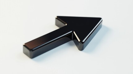 A single black arrow sits on a clean white surface, ready for use
