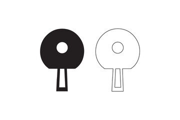 ping pong vector silhouette isolated in white background