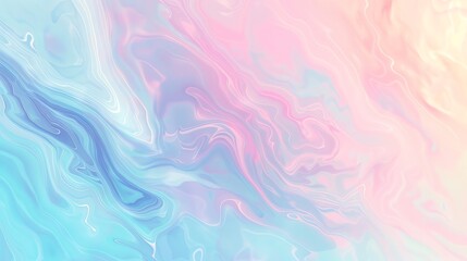 Fototapeta premium Abstract background with a gradient of pink, yellow, and blue with a wavy pattern.