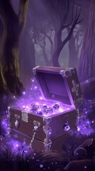 Enchanted Forest Treasure Chest: A Glowing Mystical Discovery