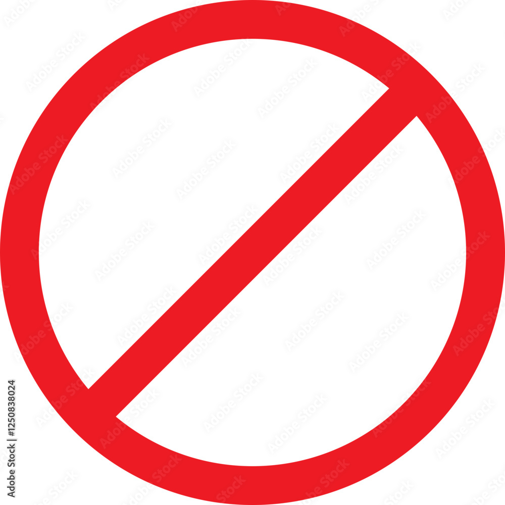 Poster flat style block icon in red color.