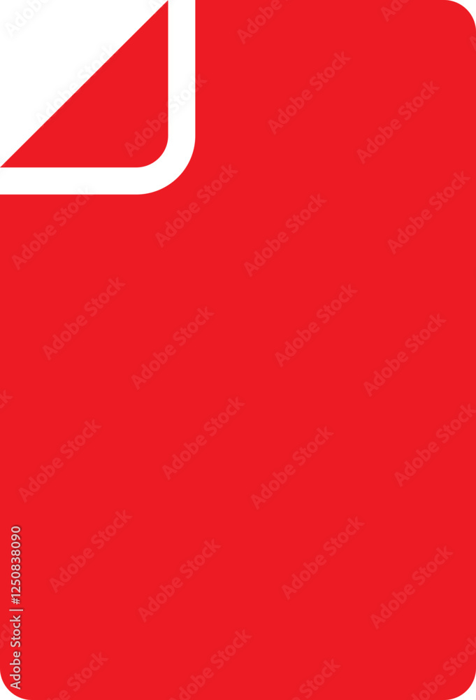 Poster flat style document icon in red color.