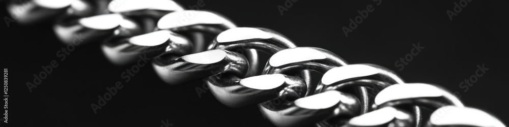 Aufkleber a black and white image of a chain link with texture and details