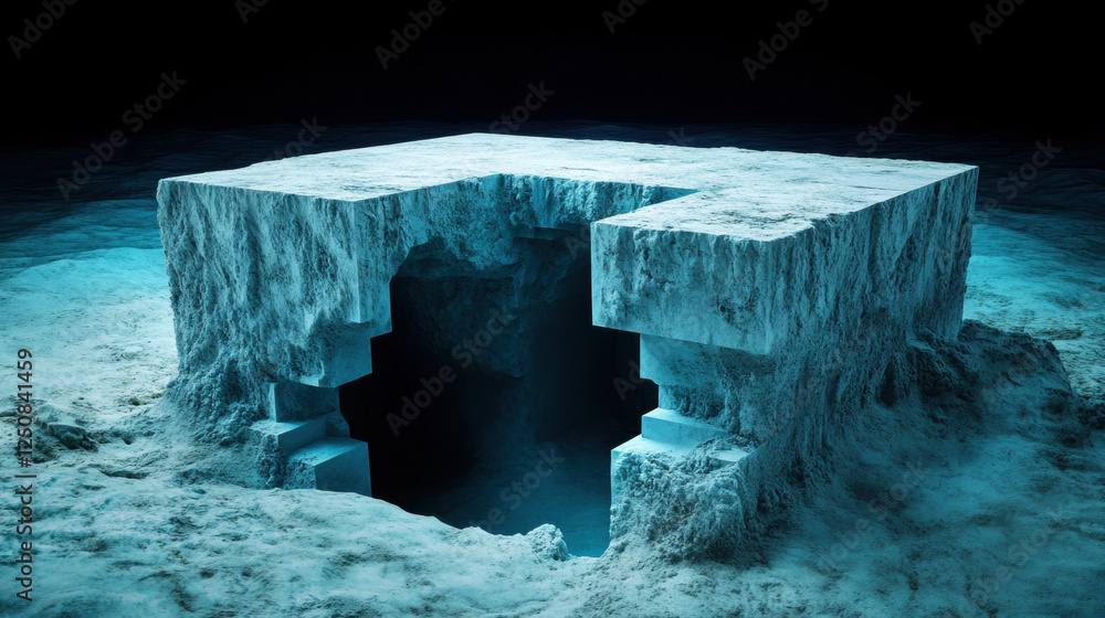 Poster a high-fidelity 3d depiction of a disappearing map symbolizing change and transition, captured in an