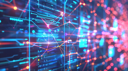 Obraz premium Business IT security: implementing network segmentation for cyber safety 