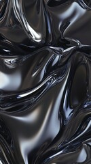 Stunning Abstract Black Liquid Design: A mesmerizing display of fluid motion, perfect for graphic design inspiration and modern art enthusiasts.