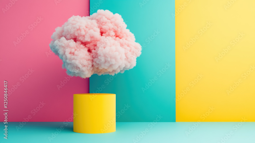 Poster a high-fidelity 3d rendering of a thought bubble, ideal for creative projects and visual storytellin