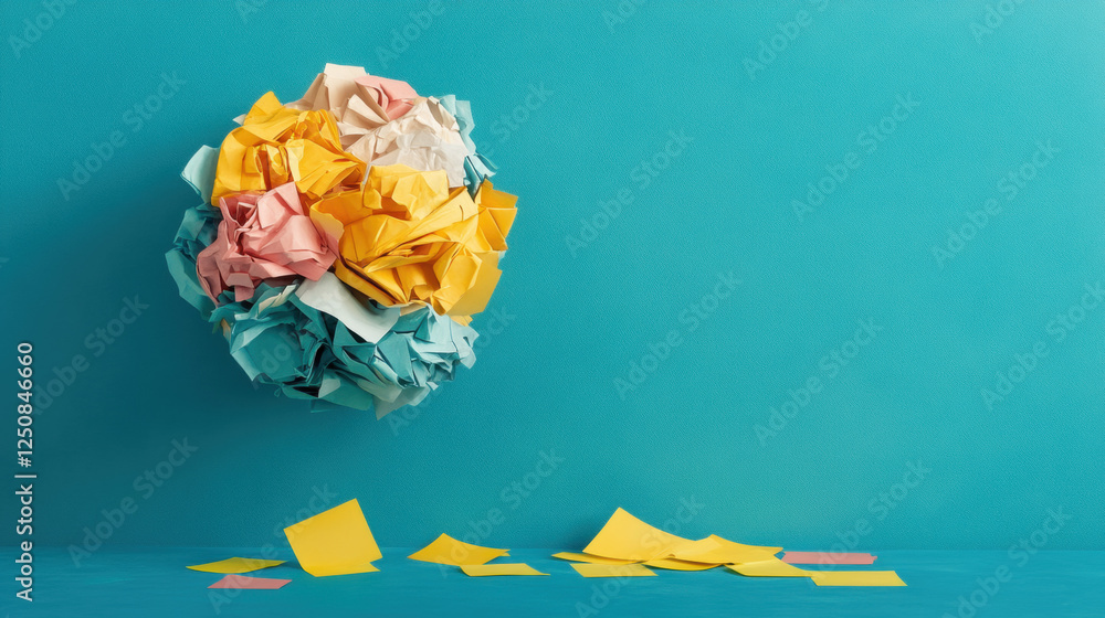 Poster a detailed 3d rendering of a vanishing post-it note showcasing high fidelity, perfect for stock imag