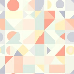 Pastel Geometric Abstract Background Illustration