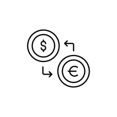 Currency Exchange vector icon